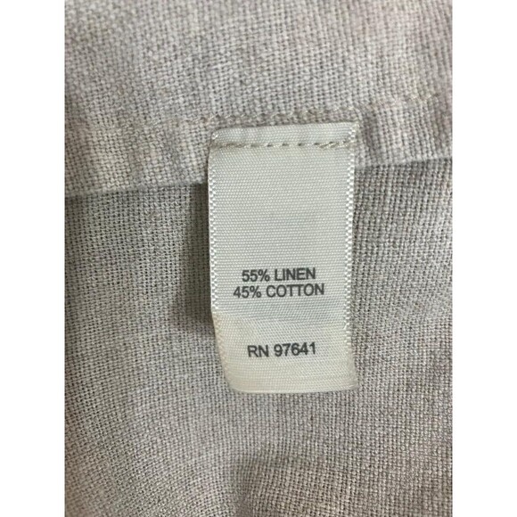 J Jill Womens Linen Blend Utility Jacket Size XSP Zip Beige Shimmer Gold Hoodie - Picture 7 of 14